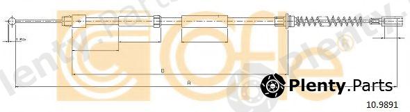 COFLE part 10.9891 (109891) Cable, parking brake