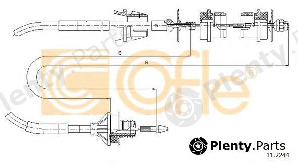  COFLE part 11.2244 (112244) Clutch Cable