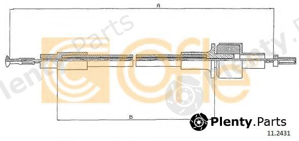  COFLE part 11.2431 (112431) Clutch Cable