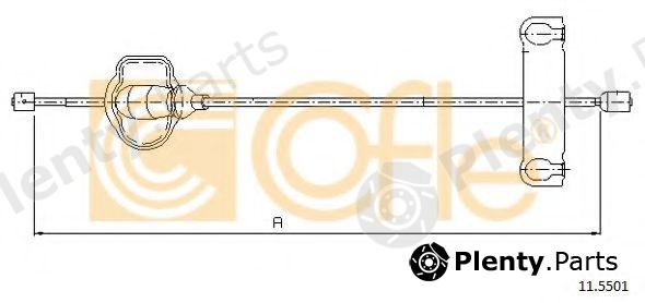  COFLE part 11.5501 (115501) Cable, parking brake