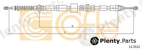  COFLE part 11.5512 (115512) Cable, parking brake
