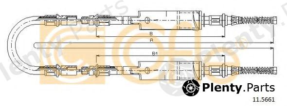  COFLE part 115661 Cable, parking brake