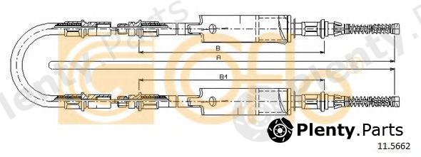  COFLE part 11.5662 (115662) Cable, parking brake