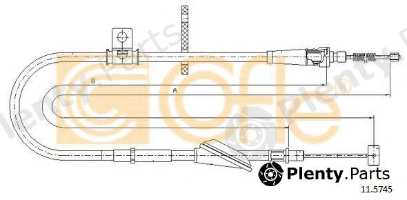  COFLE part 11.5745 (115745) Cable, parking brake