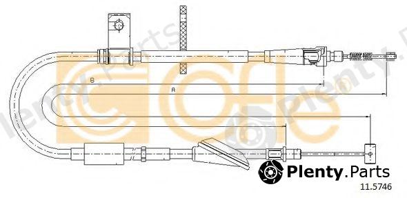  COFLE part 11.5746 (115746) Cable, parking brake
