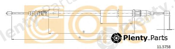  COFLE part 11.5758 (115758) Cable, parking brake
