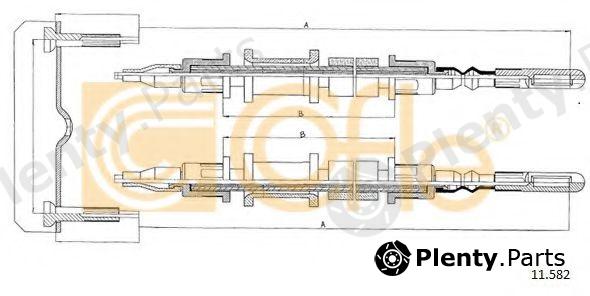  COFLE part 11582 Cable, parking brake