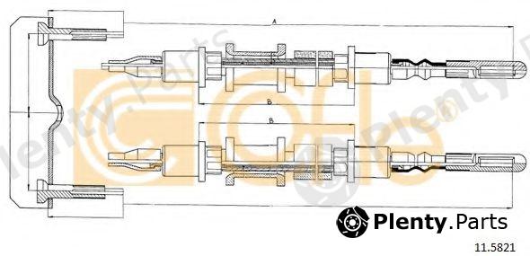  COFLE part 115821 Cable, parking brake