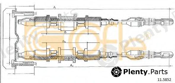  COFLE part 115852 Cable, parking brake