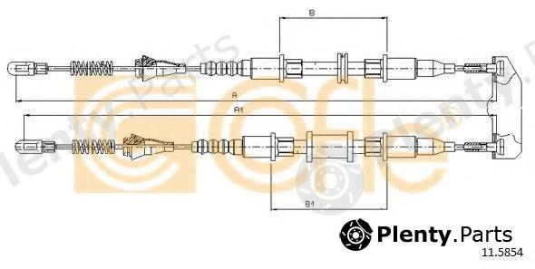  COFLE part 11.5854 (115854) Cable, parking brake