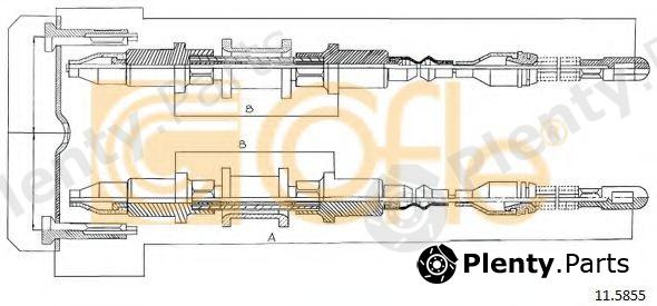  COFLE part 115855 Cable, parking brake