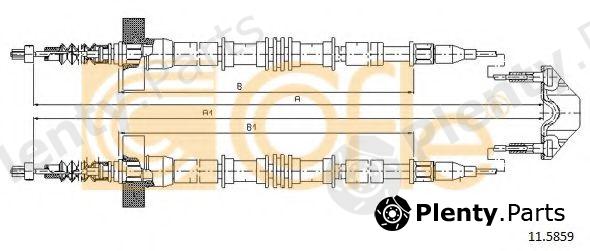  COFLE part 11.5859 (115859) Cable, parking brake