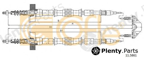  COFLE part 11.5861 (115861) Cable, parking brake