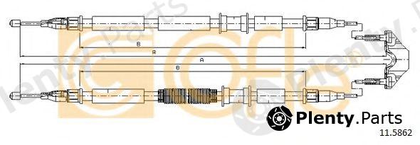  COFLE part 11.5862 (115862) Cable, parking brake
