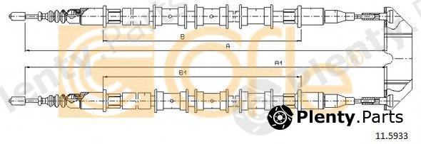  COFLE part 11.5933 (115933) Cable, parking brake