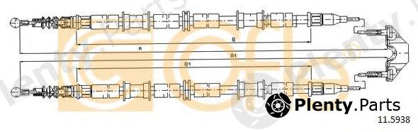  COFLE part 11.5938 (115938) Cable, parking brake