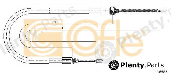  COFLE part 11.6583 (116583) Cable, parking brake