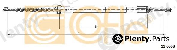  COFLE part 11.6598 (116598) Cable, parking brake