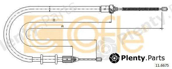  COFLE part 11.6675 (116675) Cable, parking brake