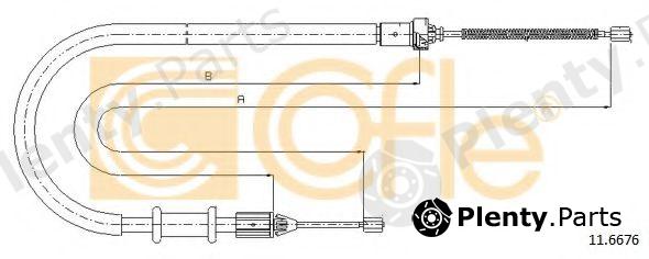  COFLE part 11.6676 (116676) Cable, parking brake