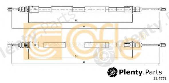  COFLE part 11.6771 (116771) Cable, parking brake