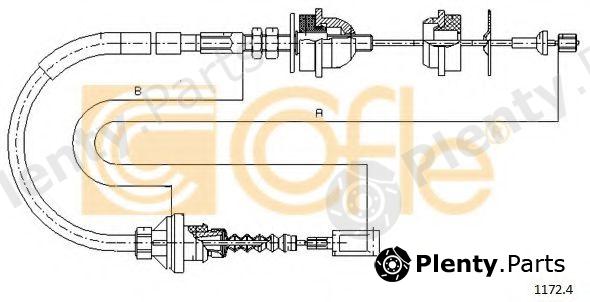  COFLE part 1172.4 (11724) Clutch Cable