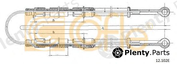  COFLE part 12.102E (12102E) Cable, parking brake