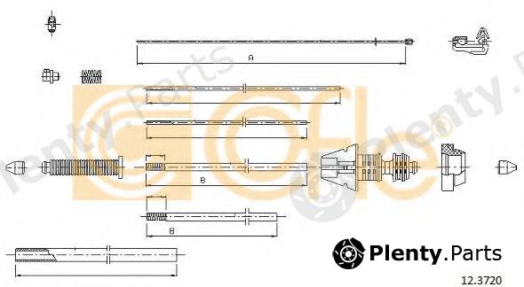  COFLE part 12.3720 (123720) Cable, parking brake