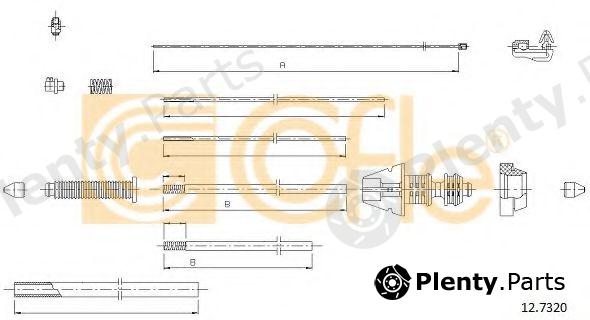  COFLE part 12.7320 (127320) Accelerator Cable