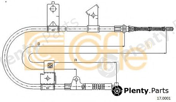  COFLE part 17.0001 (170001) Cable, parking brake