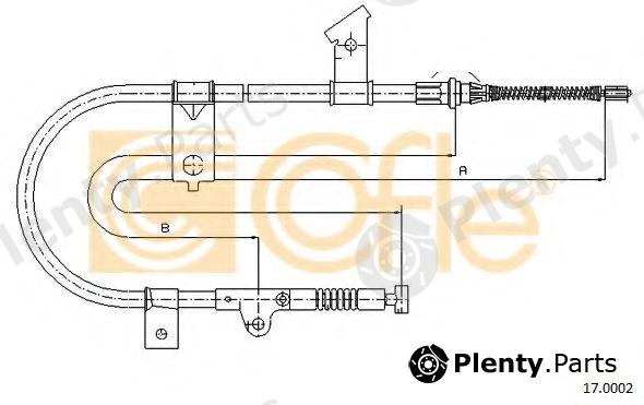  COFLE part 17.0002 (170002) Cable, parking brake