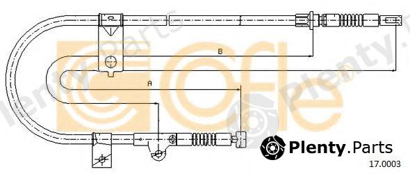  COFLE part 17.0003 (170003) Cable, parking brake