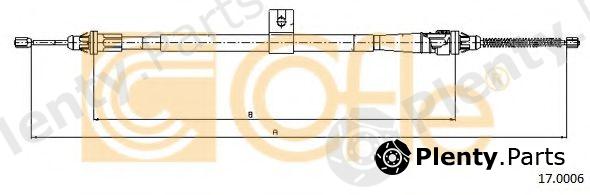  COFLE part 17.0006 (170006) Cable, parking brake