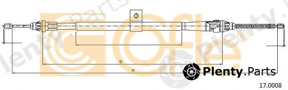  COFLE part 17.0008 (170008) Cable, parking brake