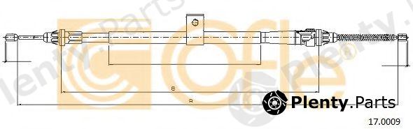  COFLE part 17.0009 (170009) Cable, parking brake