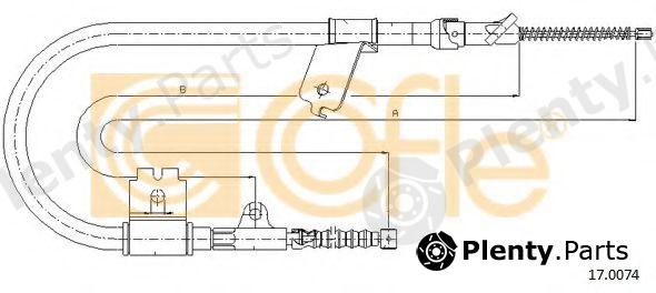  COFLE part 17.0074 (170074) Cable, parking brake