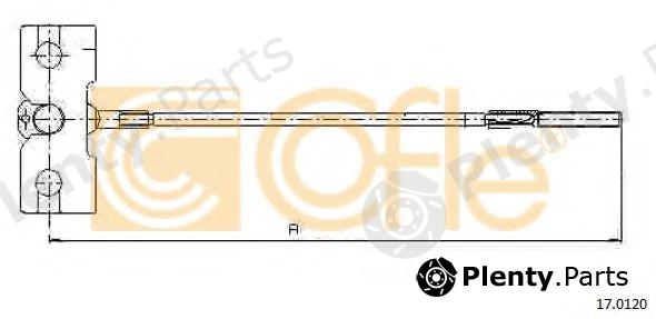  COFLE part 170120 Cable, parking brake