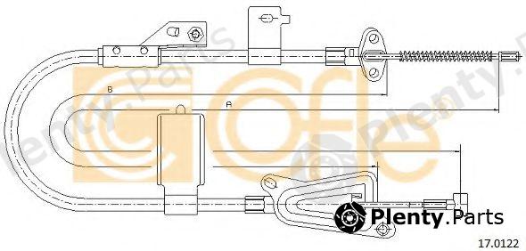  COFLE part 17.0122 (170122) Cable, parking brake