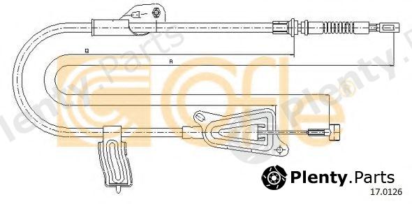  COFLE part 170126 Cable, parking brake