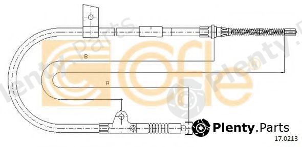  COFLE part 17.0213 (170213) Cable, parking brake