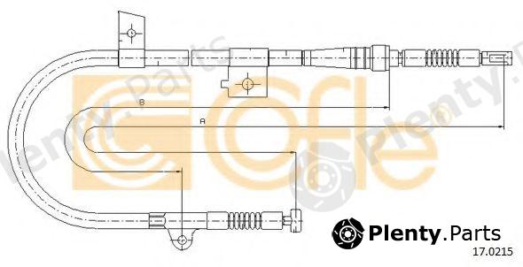  COFLE part 170215 Cable, parking brake