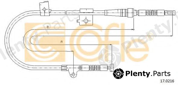  COFLE part 170216 Cable, parking brake