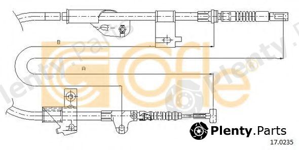  COFLE part 17.0235 (170235) Cable, parking brake