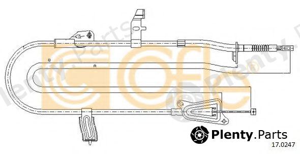  COFLE part 17.0247 (170247) Cable, parking brake