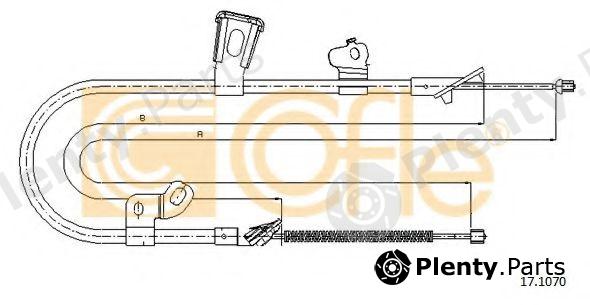  COFLE part 17.1070 (171070) Cable, parking brake