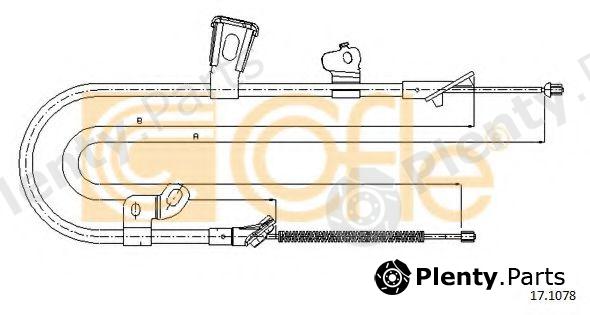  COFLE part 17.1078 (171078) Cable, parking brake