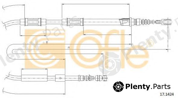  COFLE part 17.1424 (171424) Cable, parking brake