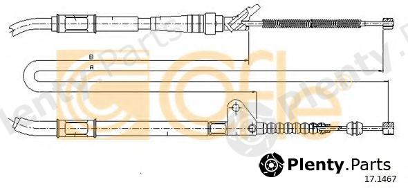  COFLE part 17.1467 (171467) Cable, parking brake
