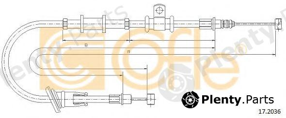  COFLE part 17.2036 (172036) Cable, parking brake
