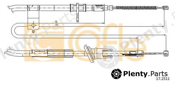  COFLE part 17.2511 (172511) Cable, parking brake